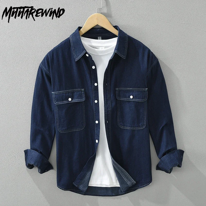 Jeans Shirt Fashion For Men - Koreańska moda męska koszule jeansowe wiosna