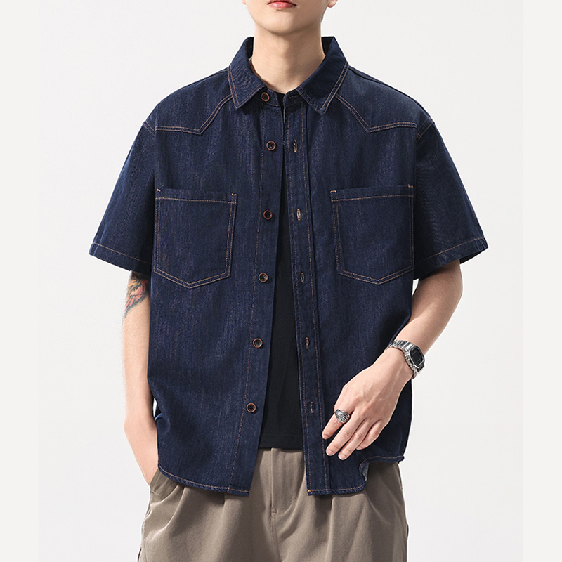 Jeans Shirt Fashion For Men - Letnia lekka cienka koszula dżinsowa moda