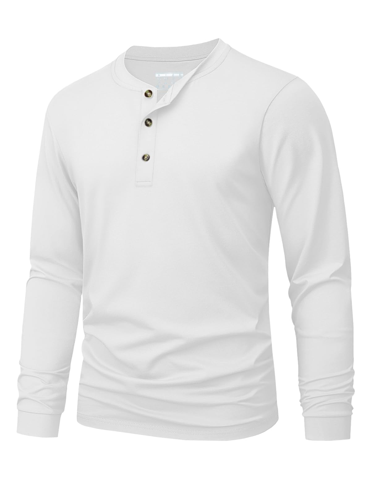 Men'S Fashion Color - Męska koszulka Henley, prosta, jednokolorowa, z