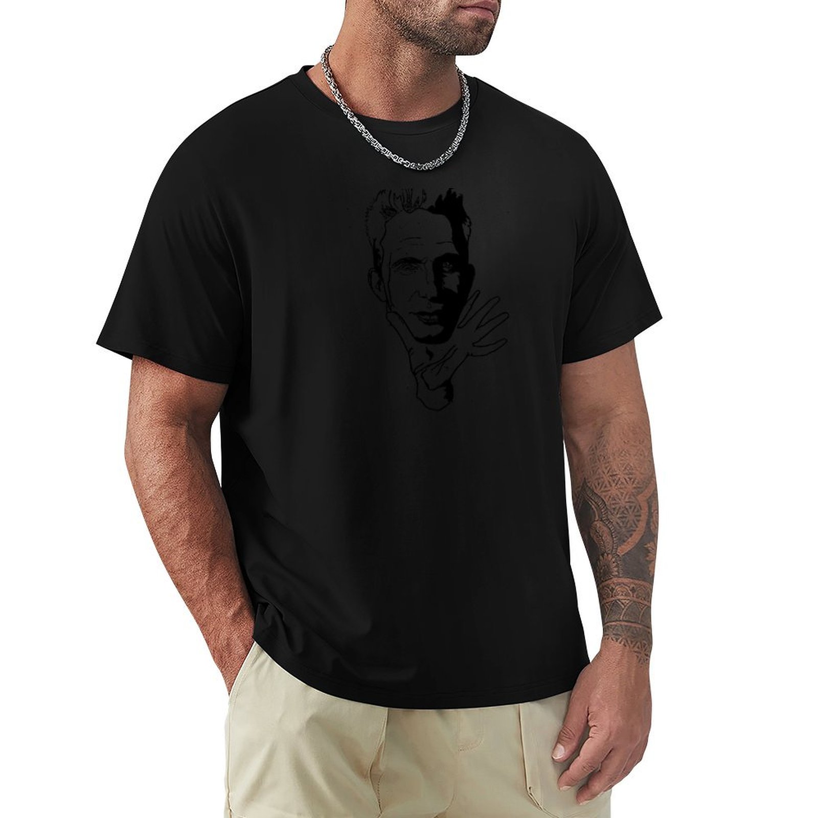 Jeans Shirt Fashion For Men - Koszulka z cyfrowym szkicem Jean Paul