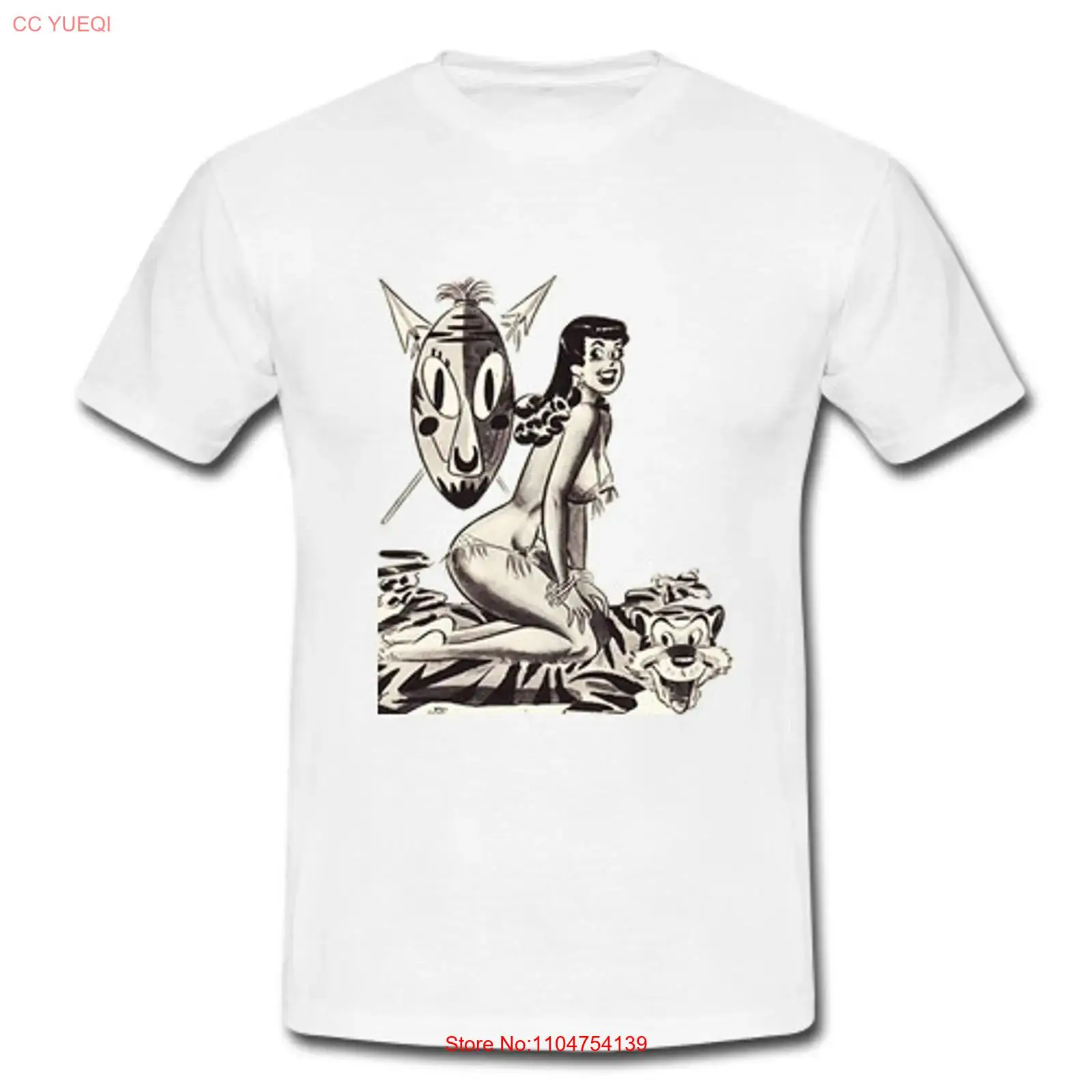 Mens Fashion In The 50S - Męska bawełniana koszulka retro Pinup Tiger