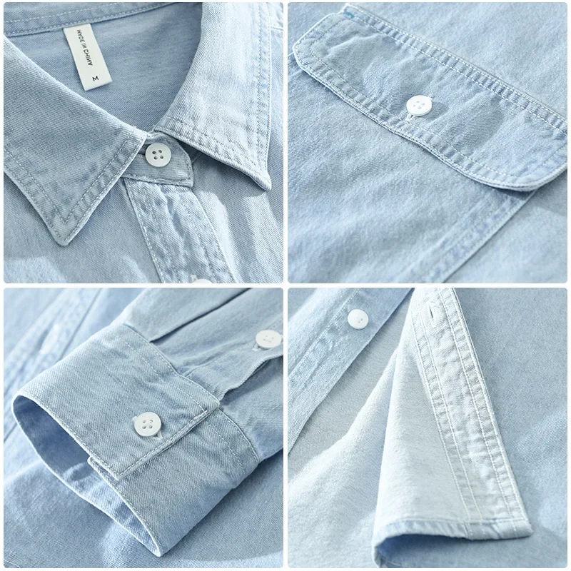 Koreańska moda męska koszule j – Jeans Shirt Fashion For Men recenzja i cena