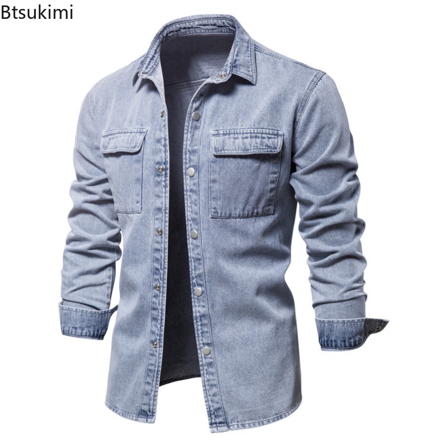 Męskie kurtki jeansowe na wios – Jeans Shirt Fashion For Men recenzja i cena