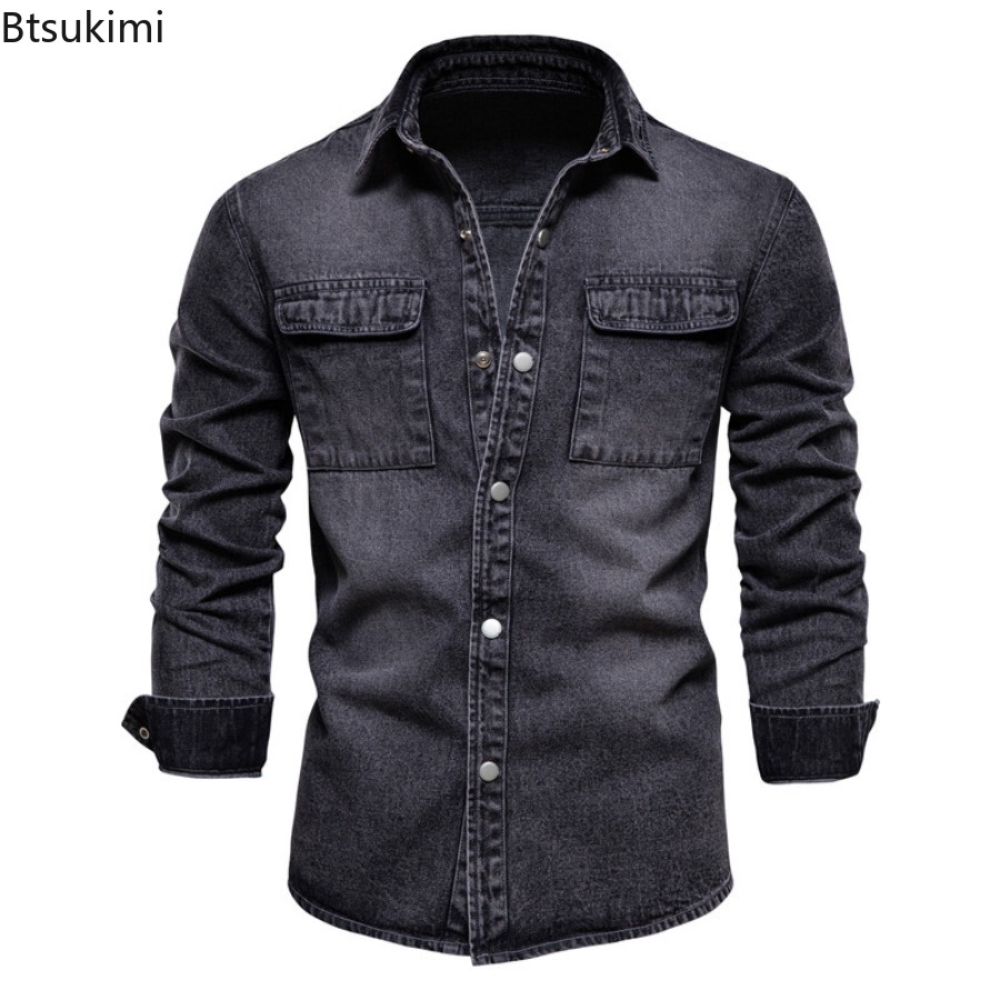 Męskie kurtki jeansowe na wios – Jeans Shirt Fashion For Men recenzja i cena