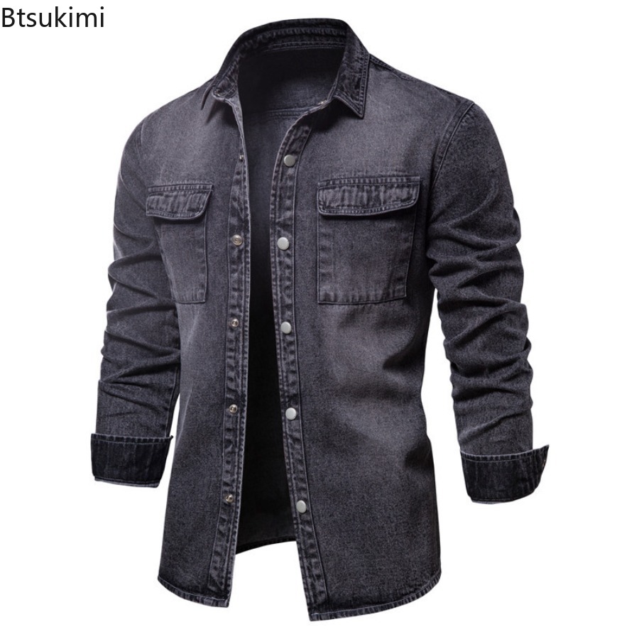 Męskie kurtki jeansowe na wios – Jeans Shirt Fashion For Men recenzja i cena