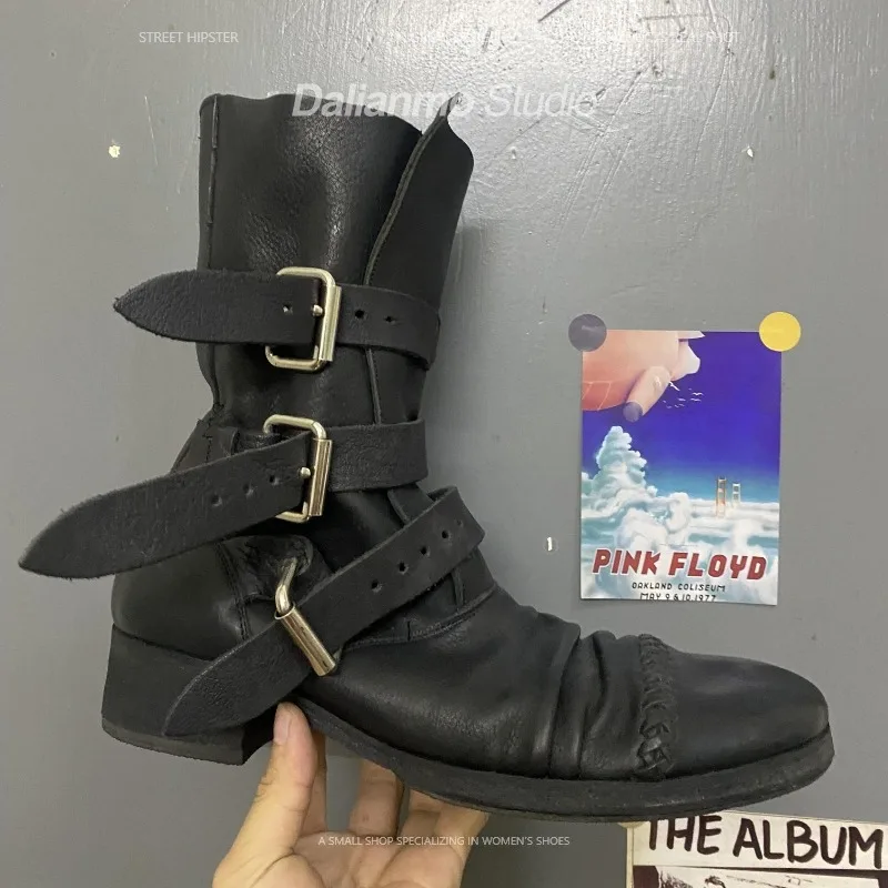 Męskie buty motocyklowe ze skó – Men Fashion Vintage recenzja i cena