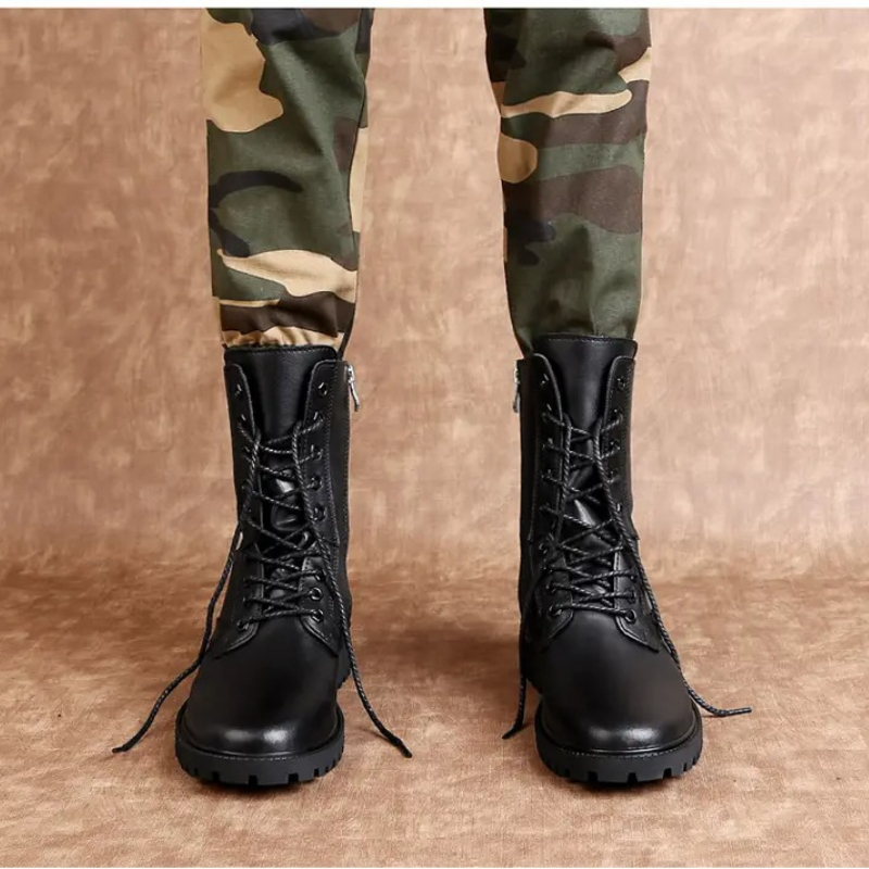 Męskie skórzane buty bojowe do – Mens Fashion Combat Boots recenzja i cena