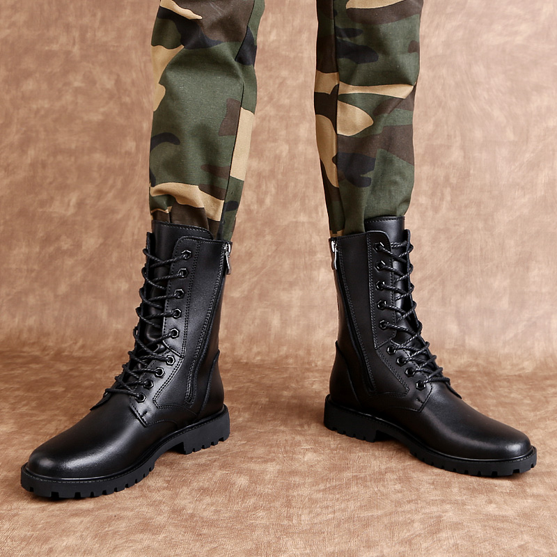 Męskie skórzane buty bojowe do – Mens Fashion Combat Boots recenzja i cena
