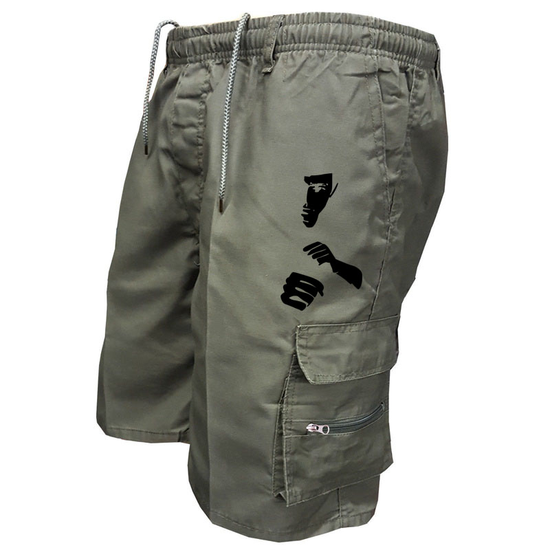 Modne szorty robocze z nadruki – Mens Fashion Cargo Pants recenzja i cena