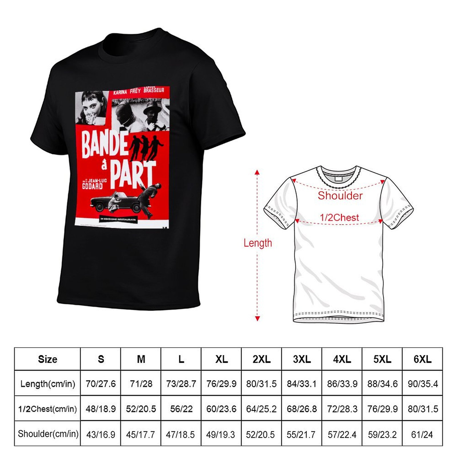 Bande A Part - Jean-Luc Godard – Jeans Shirt Fashion For Men recenzja i cena