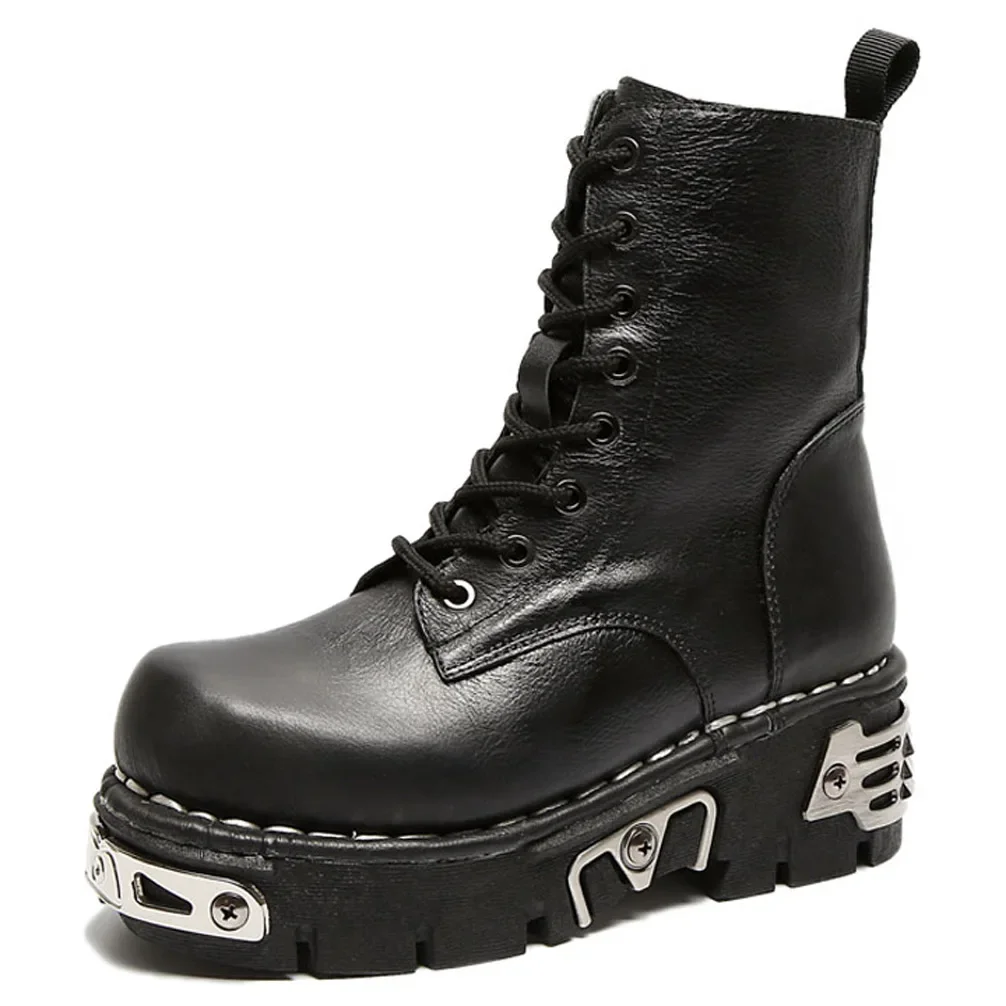 Nowe Modne Punkowe Męskie Skór – Mens Fashion Combat Boots recenzja i cena