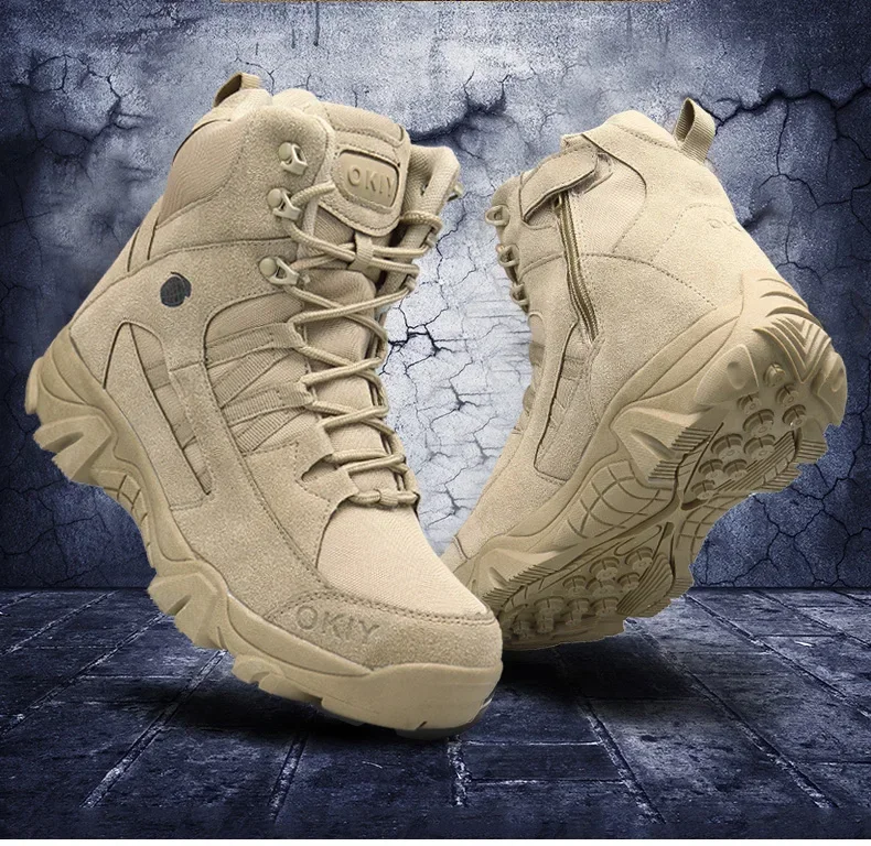 Męskie skórzane buty trekkingo – Mens Fashion Combat Boots recenzja i cena