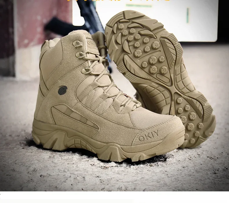 Męskie skórzane buty trekkingo – Mens Fashion Combat Boots recenzja i cena