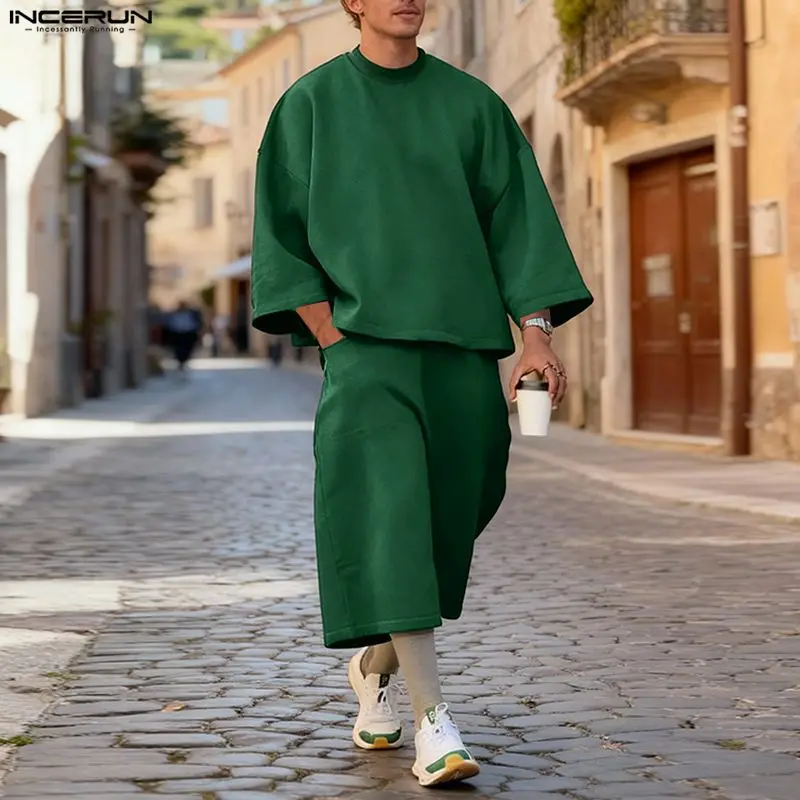 INCERUN Męskie Komplety Jednol – Men'S Fashion Color recenzja i cena