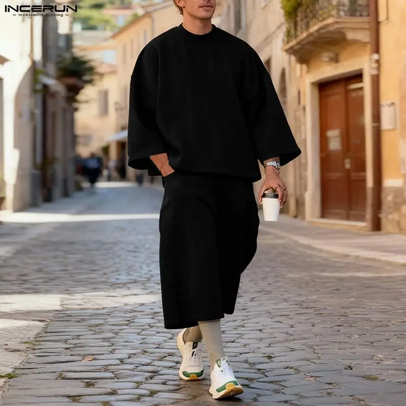 INCERUN Męskie Komplety Jednol – Men'S Fashion Color recenzja i cena