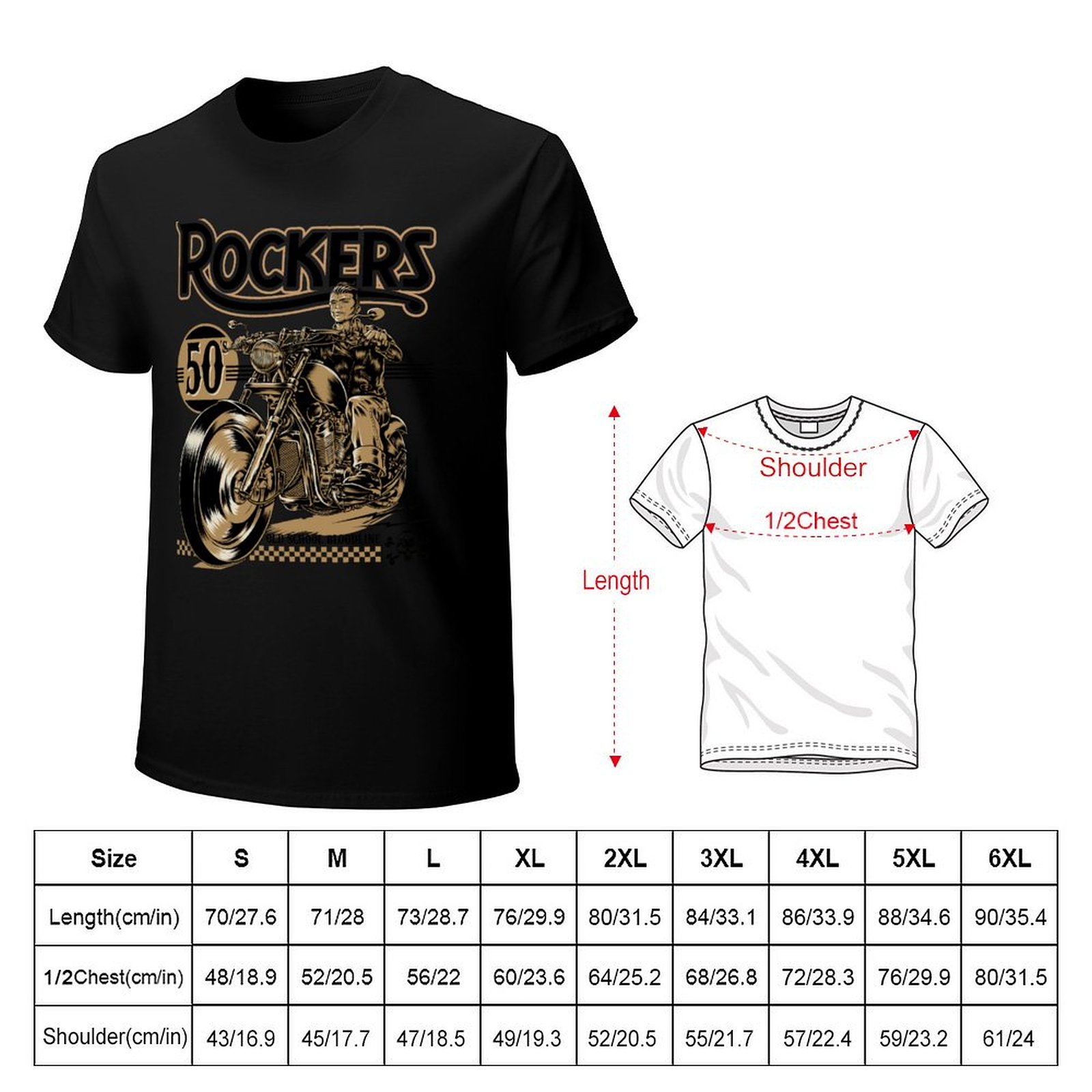 Koszulka Rockers 50s, letnia m – Mens Fashion In The 50S recenzja i cena