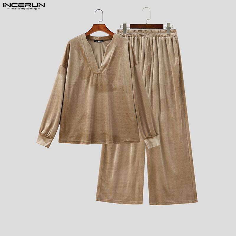 INCERUN Męskie Zestawy Jednoko – Men'S Fashion Color recenzja i cena