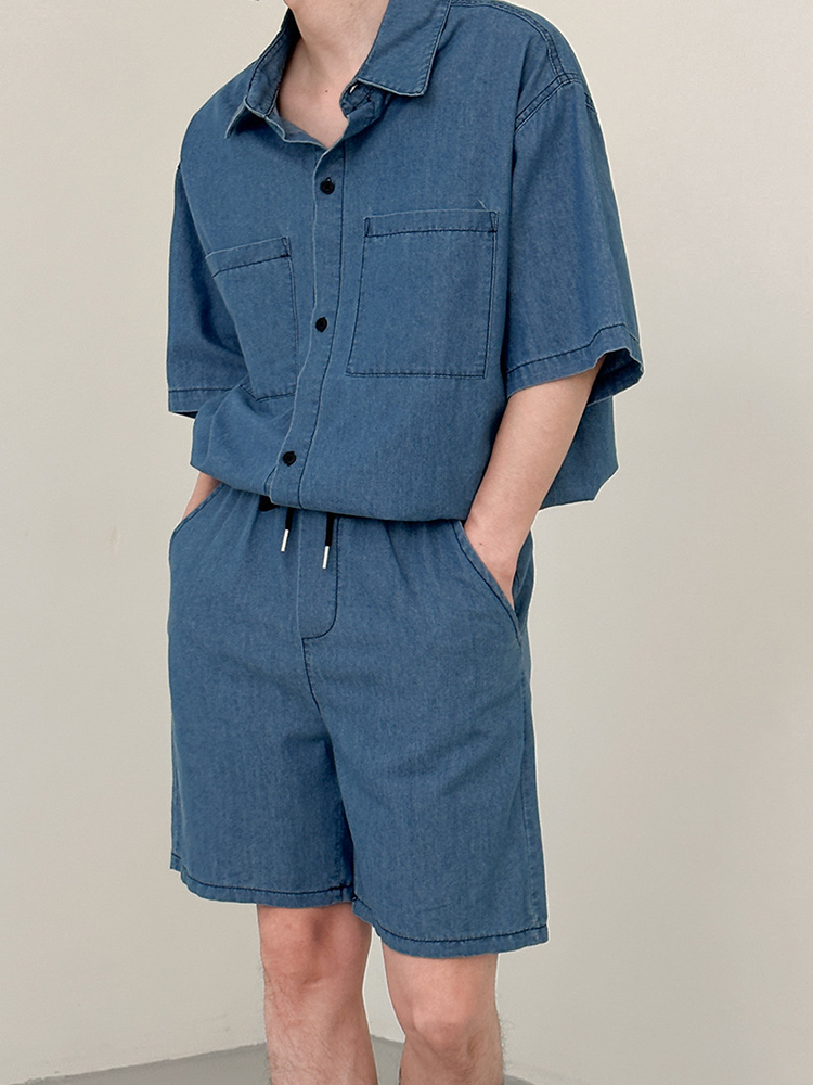 Męskie zestawy dżinsowe street – Jeans Shirt Fashion For Men recenzja i cena