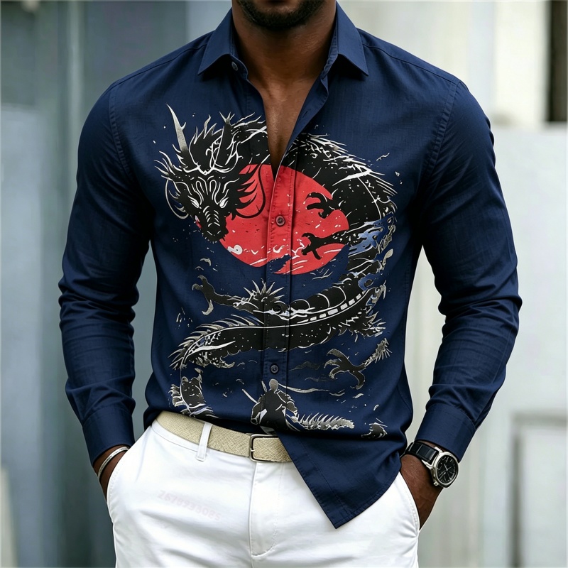 Koszula męska 2026 Nowa Biała  – Mens Fashion Casual Outfits recenzja i cena