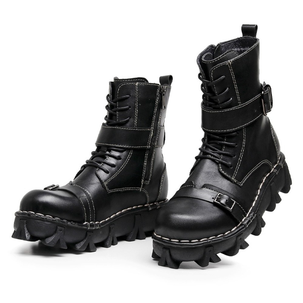 Męskie buty motocyklowe ze skó – Mens Fashion Combat Boots recenzja i cena