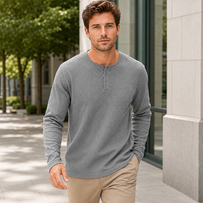 Męska prosta, modna koszulka H – Men'S Fashion Color recenzja i cena