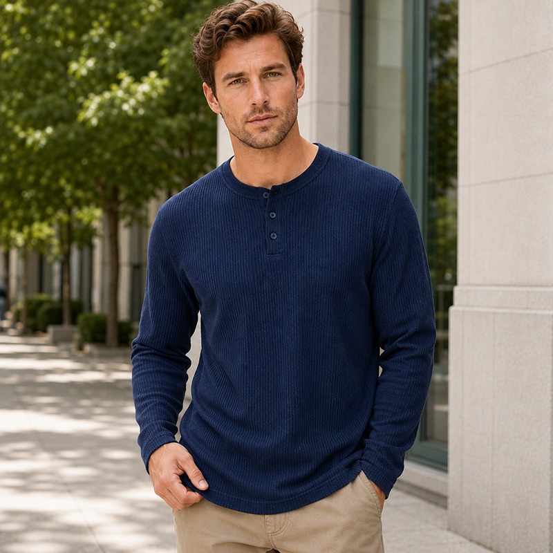 Męska prosta, modna koszulka H – Men'S Fashion Color recenzja i cena