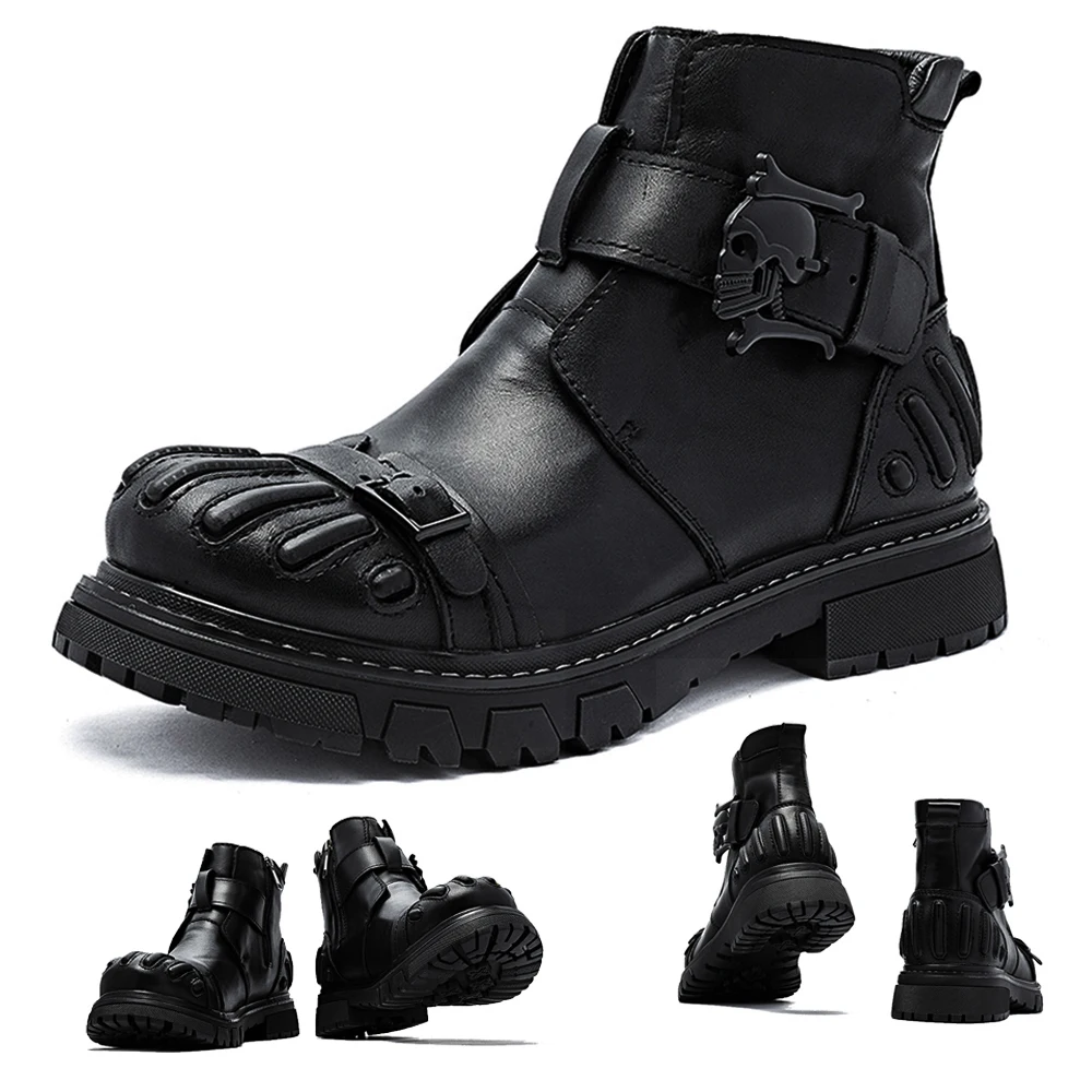 Nowe Modne Męskie Skórzane Bot – Mens Fashion Combat Boots recenzja i cena