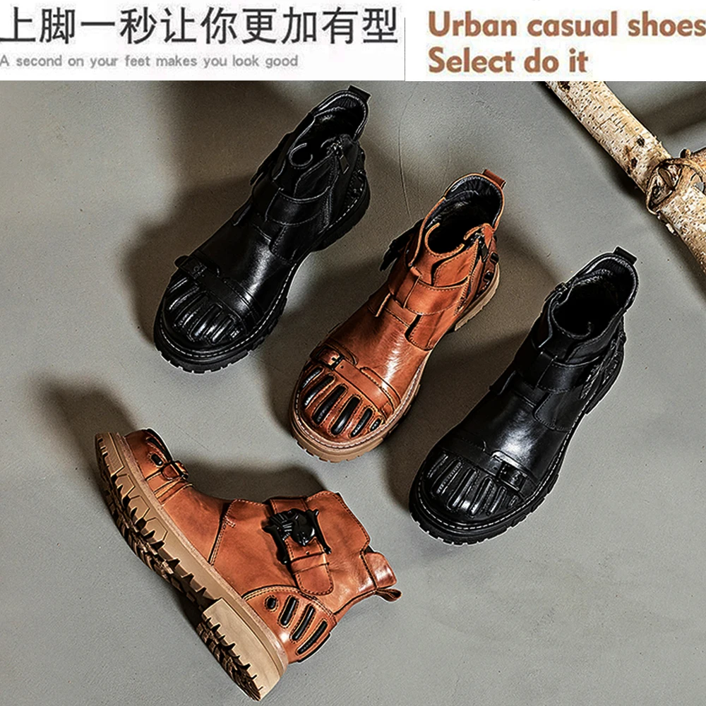 Nowe Modne Męskie Skórzane Bot – Mens Fashion Combat Boots recenzja i cena