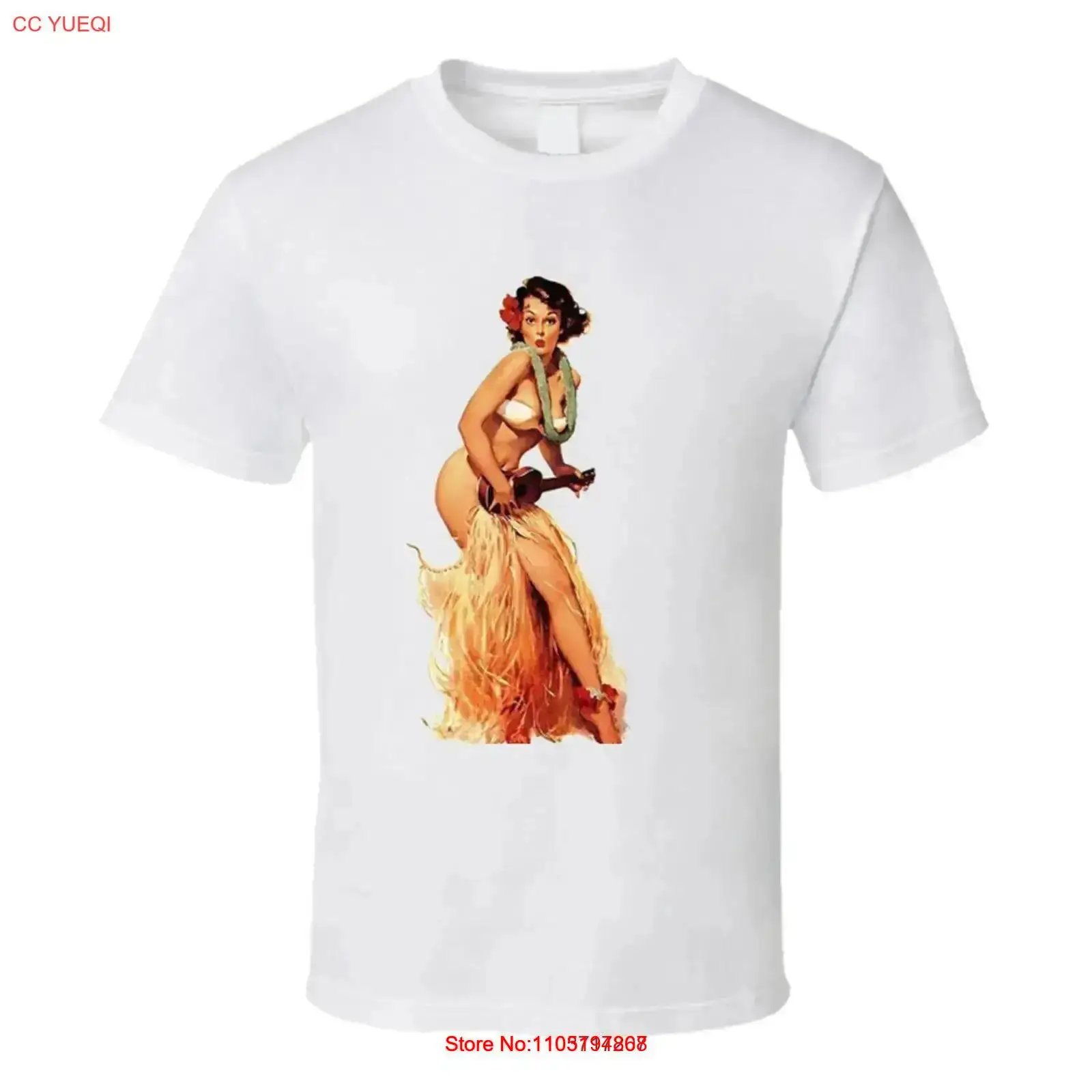 Koszulka retro Tiki Hula Girl  – Mens Fashion In The 50S recenzja i cena