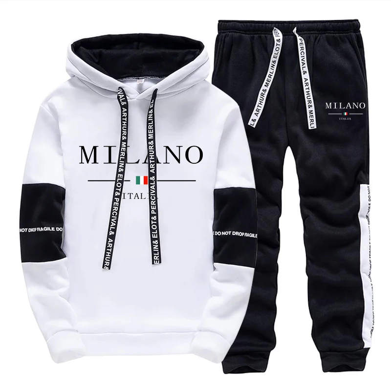 Męski Zestaw/Bluza z Kapturem/ – Mens Fashion Casual Outfits recenzja i cena