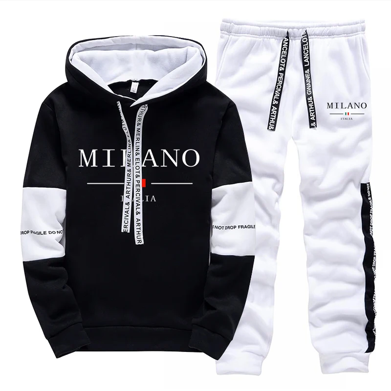 Męski Zestaw/Bluza z Kapturem/ – Mens Fashion Casual Outfits recenzja i cena