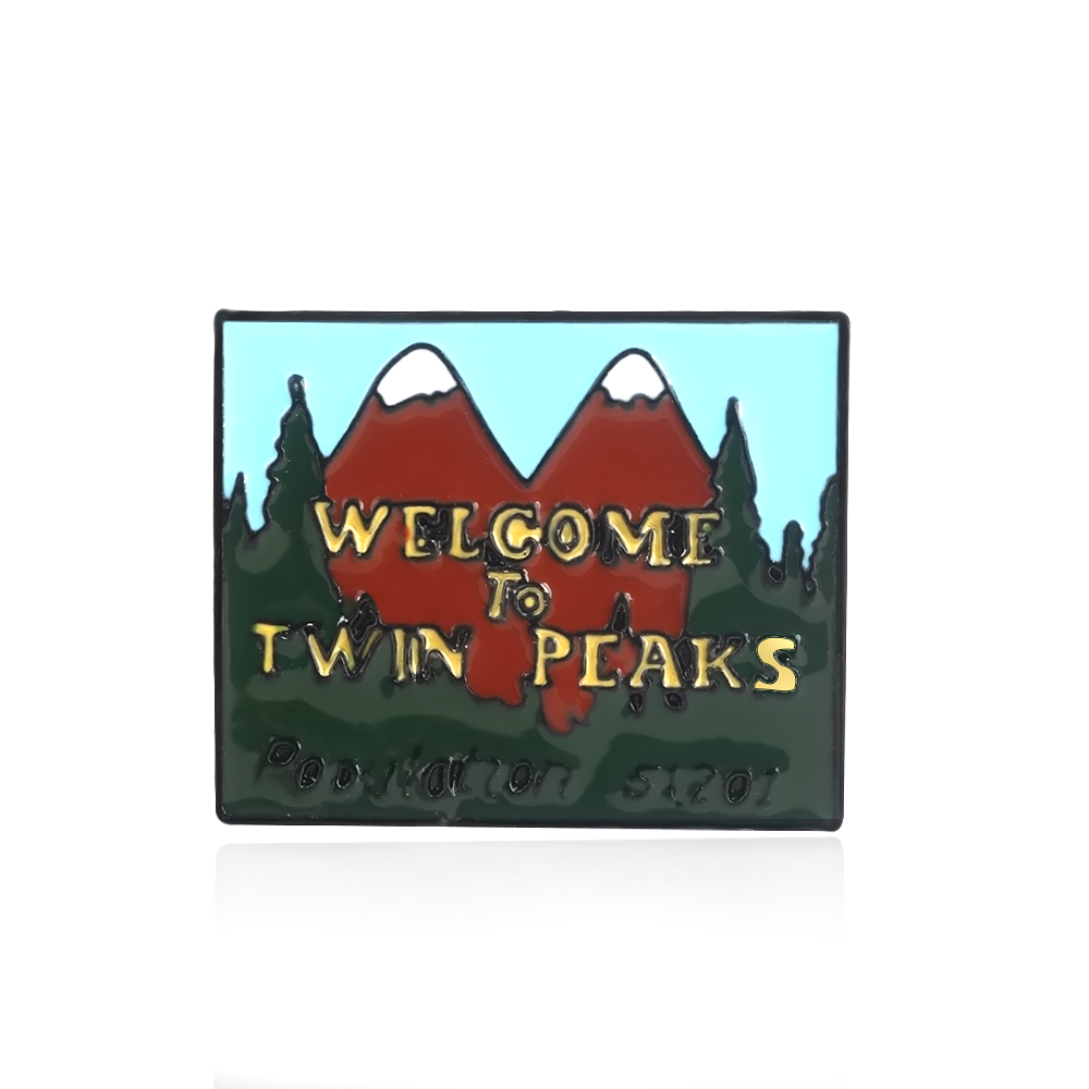 Twin Peaks Emaliowana Odznaka  – Jeans Shirt Fashion For Men recenzja i cena