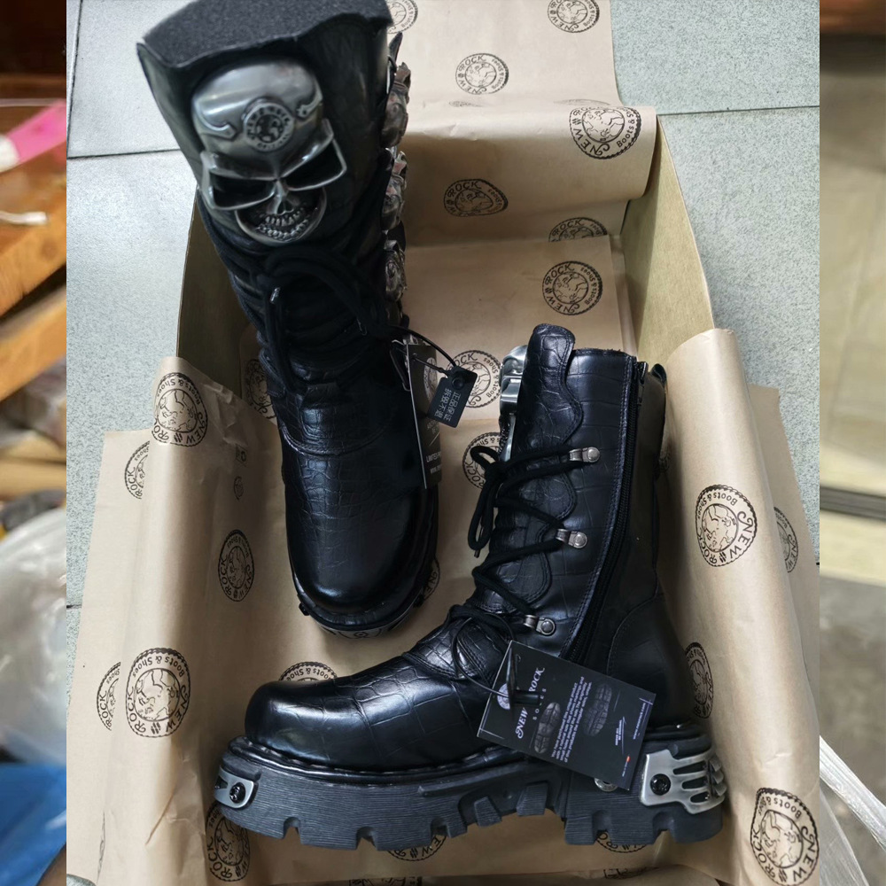 Męskie buty motocyklowe ze skó – Mens Fashion Combat Boots recenzja i cena