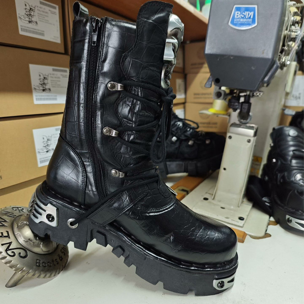 Męskie buty motocyklowe ze skó – Mens Fashion Combat Boots recenzja i cena