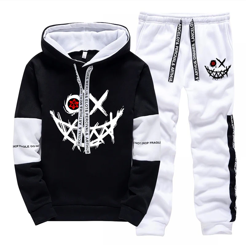 Męski Zestaw/Bluza z Kapturem/ – Mens Fashion Casual Outfits recenzja i cena