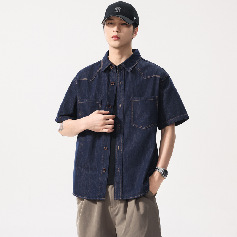 Letnia lekka cienka koszula dż – Jeans Shirt Fashion For Men recenzja i cena