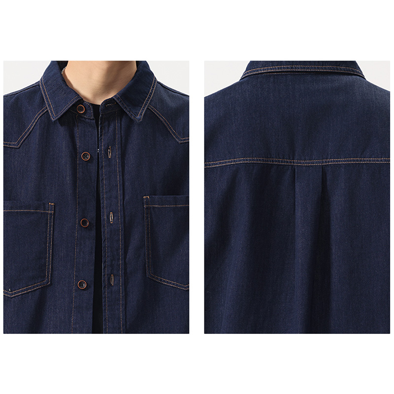 Letnia lekka cienka koszula dż – Jeans Shirt Fashion For Men recenzja i cena