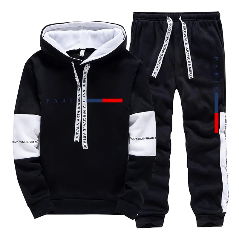Męski Zestaw/Bluza z Kapturem/ – Mens Fashion Casual Outfits recenzja i cena