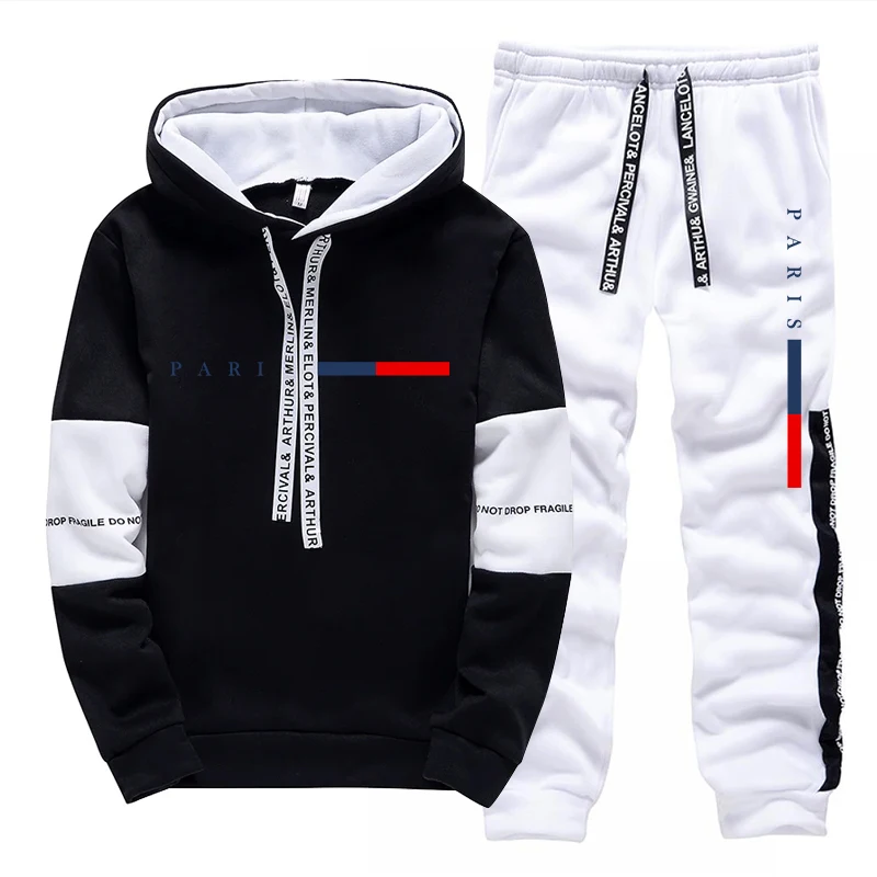 Męski Zestaw/Bluza z Kapturem/ – Mens Fashion Casual Outfits recenzja i cena