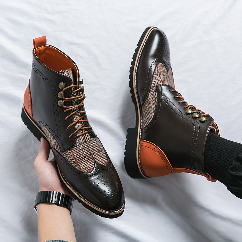 Modne buty wojskowe na zewnątr – Mens Fashion Combat Boots recenzja i cena