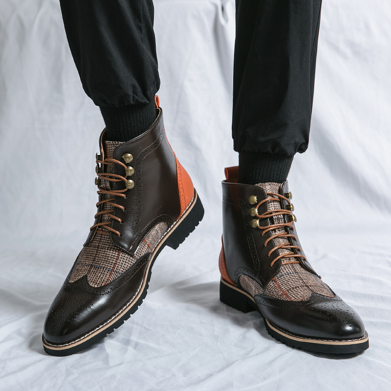 Modne buty wojskowe na zewnątr – Mens Fashion Combat Boots recenzja i cena