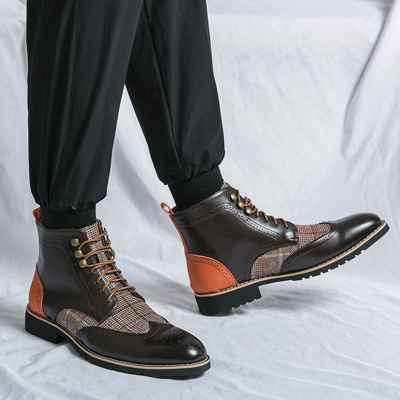 Modne buty wojskowe na zewnątr – Mens Fashion Combat Boots recenzja i cena